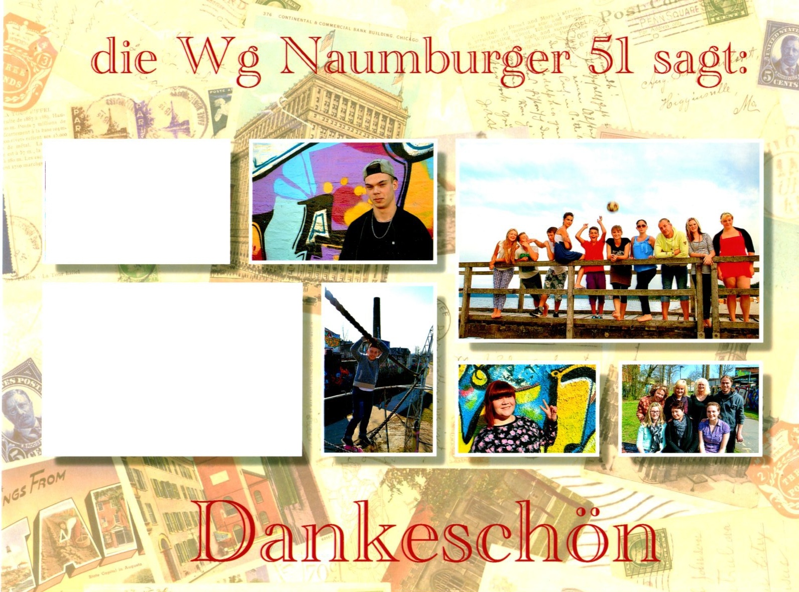 Die WG Naumburger 51 bedankt sich